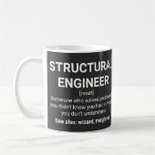 Mug Devis Humour de définition de l'ingénieur structur (Gauche)