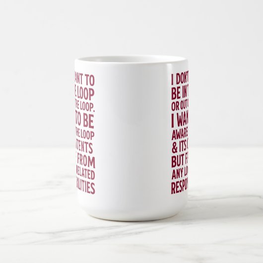 Mug Devis Libérer des responsabilités de boucle (Centre)