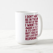 Mug Devis Libérer des responsabilités de boucle (Devant droit)