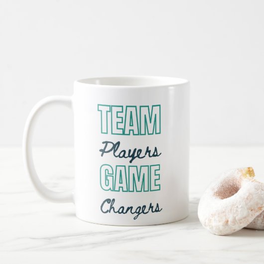 Mug Devis motivationnel du joueur d'équipe Cadeau d'en (Avec donut)
