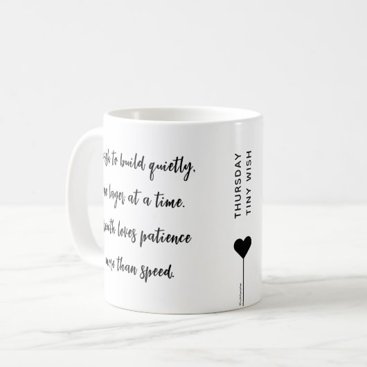 Mug Devis Motivationnel Personnalisé Jeudi (Devant gauche)