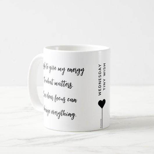Mug Devis motivationnel personnalisé mercredi (Devant gauche)
