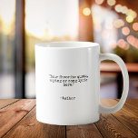 Mug Devis personnalisé Machine à écrire Vintage person<br><div class="desc">Créez votre propre tasse à café de devis personnalisée. Caractéristiques minimaliste typographie de machine à écrire personnalisée.</div>