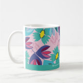 Mug devis personnalisé vert floral moderne crocus femi (Gauche)