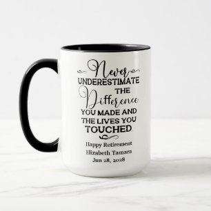 Mug Devis personnalisés de retraite heureuse