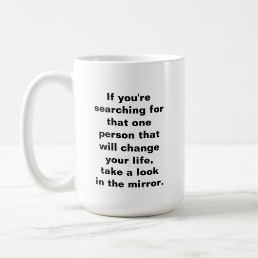 Mug Devis positif Go Getter Intention quotidienne (Gauche)