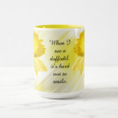 Mug Devis : "Quand je vois une jonquille..." Pics d (Centre)