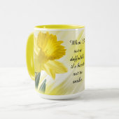 Mug Devis : "Quand je vois une jonquille..." Pics d (Devant gauche)