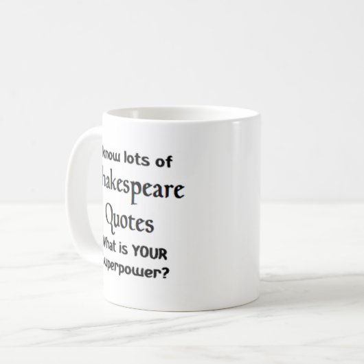 Mug devis shakespeare (Devant gauche)
