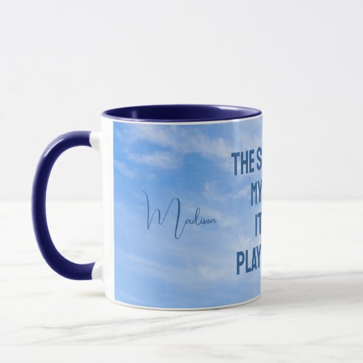 Mug Devis Sky de nom personnalisé (Gauche)