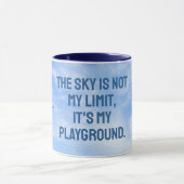 Mug Devis Sky de nom personnalisé (Centre)