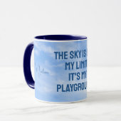 Mug Devis Sky de nom personnalisé (Devant gauche)
