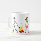 Mug Devis surmontant le coeur et la force (Devant gauche)
