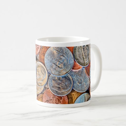 Mug Devise de pièce (Devant droit)