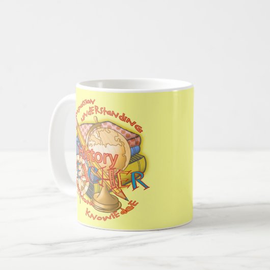 Mug Devise de professeur d'histoire (Devant gauche)