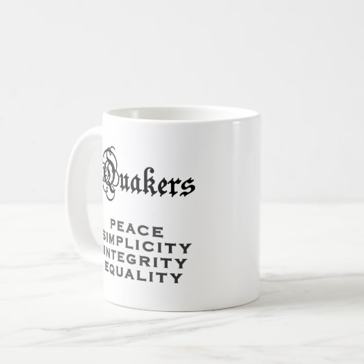 Mug Devise de quaker (Devant gauche)