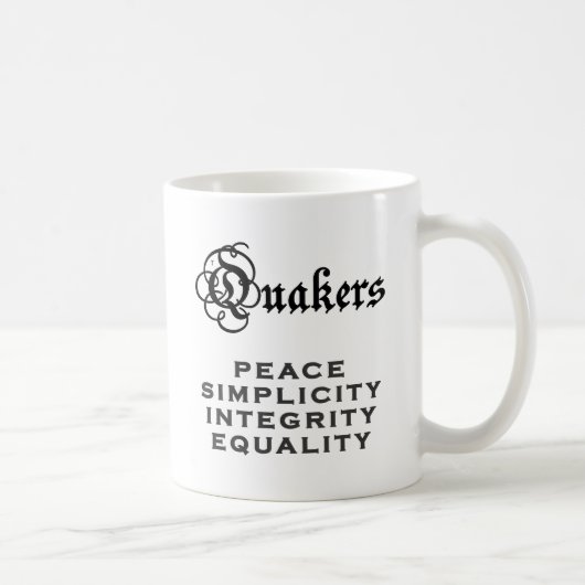 Mug Devise de quaker (Droite)