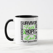 Mug Devise de survivants de Cancer de lymphome (Gauche)