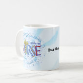 Mug Devise d'infirmière diplômée (Devant gauche)