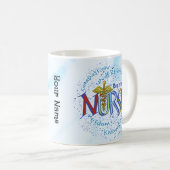 Mug Devise d'infirmière diplômée (Devant droit)