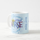 Mug Devise d'infirmière du personnel (Devant gauche)