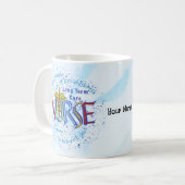 Mug Devise d'infirmière en soins de longue durée (Devant gauche)