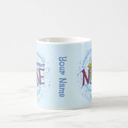 Mug Devise d'infirmière étudiante (Centre)