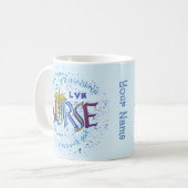 Mug Devise d'infirmière LVN (Devant gauche)