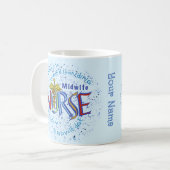 Mug Devise d'infirmière sage-femme (Devant gauche)