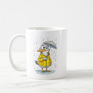 Mug Devoir pluvieux de l'oiseau de bande dessinée