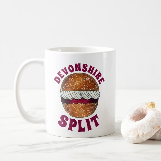 Mug Devonshire Split British Pâtisseries Grande-Bretag (Avec donut)