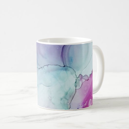 Mug Dévotion - art abstrait d'encre par Karen Ruane (Devant droit)