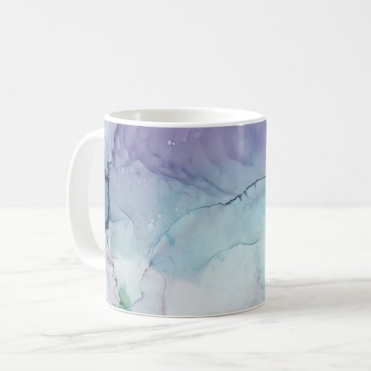 Mug Dévotion - art abstrait d'encre par Karen Ruane (Devant gauche)