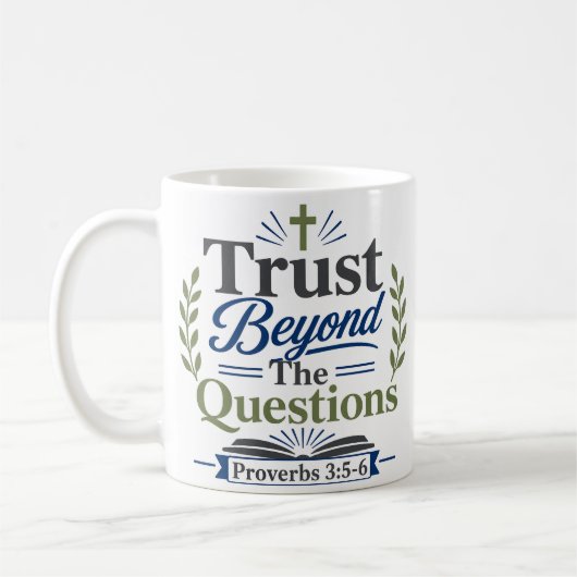 Mug Dévotion de verset biblique Confiance au-delà des (Gauche)