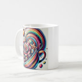 Mug d'explosion florale cosmique colorée (Devant gauche)