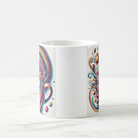 Mug d'explosion florale cosmique colorée (Centre)