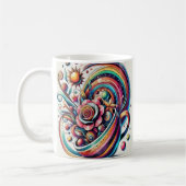Mug d'explosion florale cosmique colorée (Gauche)