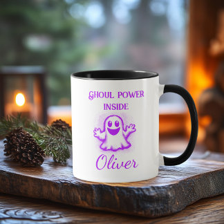 Mug d'Halloween au néon personnalisé - Conception