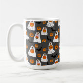 Mug d'Halloween avec Fantômes de chien Citrouilles (Gauche)