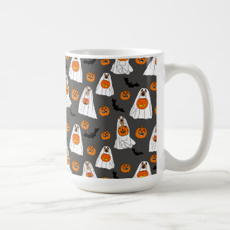 Mug d'Halloween avec Fantômes de chien Citrouilles