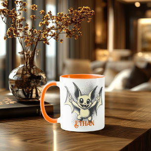 Mug d'Halloween de chaume rétro - Vibes amusantes 