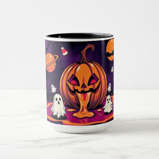 Mug d'Halloween - Déplaisant mignonne Citrouille e (Centre)
