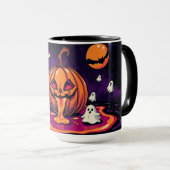 Mug d'Halloween - Déplaisant mignonne Citrouille e (Devant droit)
