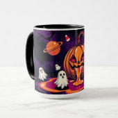 Mug d'Halloween - Déplaisant mignonne Citrouille e (Devant gauche)