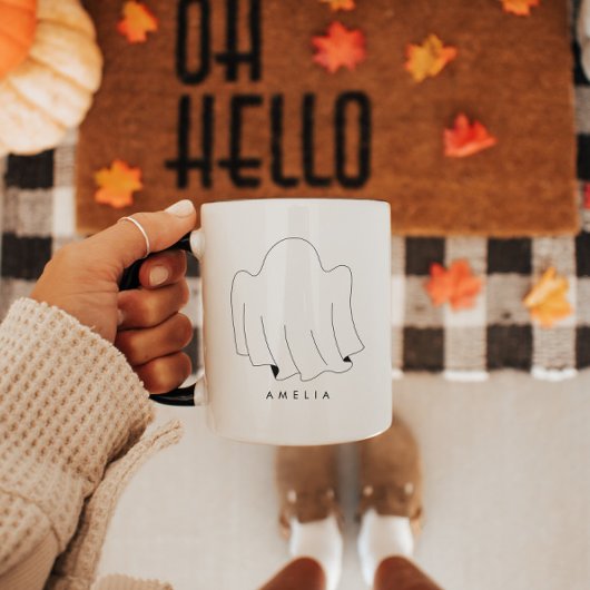 Mug d'Halloween minimaliste personnalisé