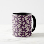 Mug d'Halloween Motif violet et blanc (Devant droit)