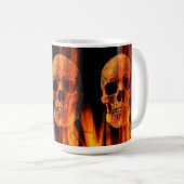 Mug d'Halloween/Squelette en feu (Devant droit)