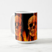 Mug d'Halloween/Squelette en feu (Devant gauche)