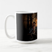 Mug d'Halloween/Squelette sur banc (Gauche)