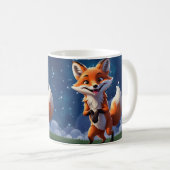 Mug d'hiver de renard joyeux (Devant droit)